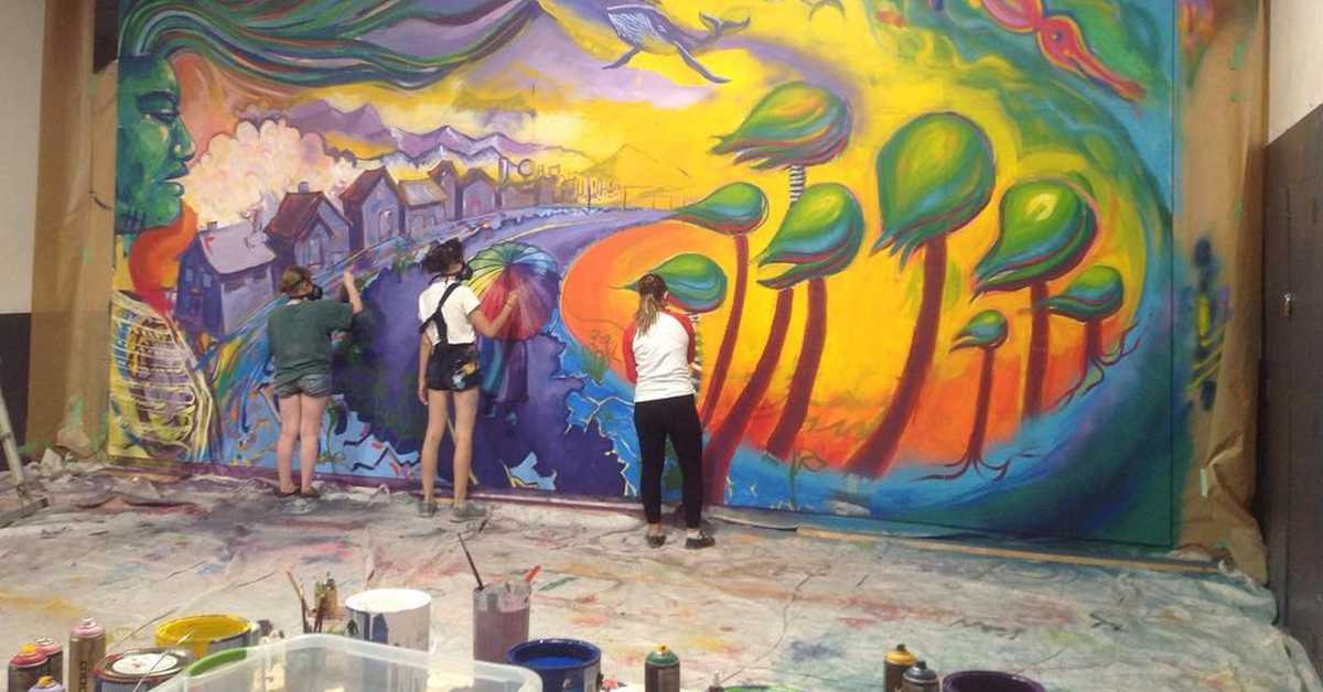 Nelson Youth Programs Mural Painting