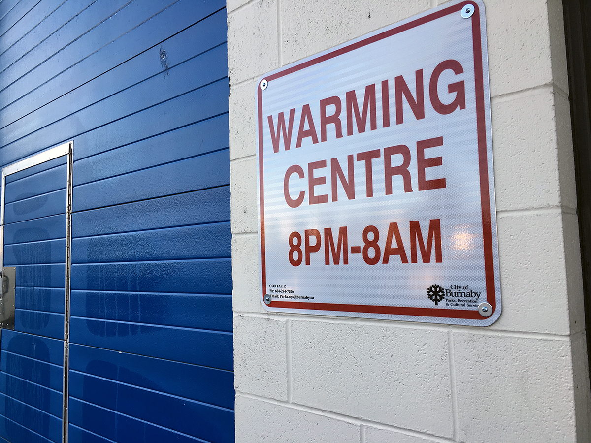 Warming Centre Exterior Signage