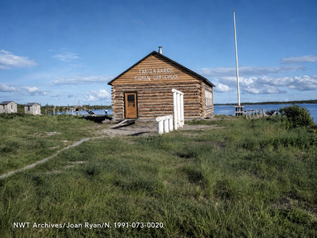 Lac La Martre Federal Day School in Whatì, 1957.